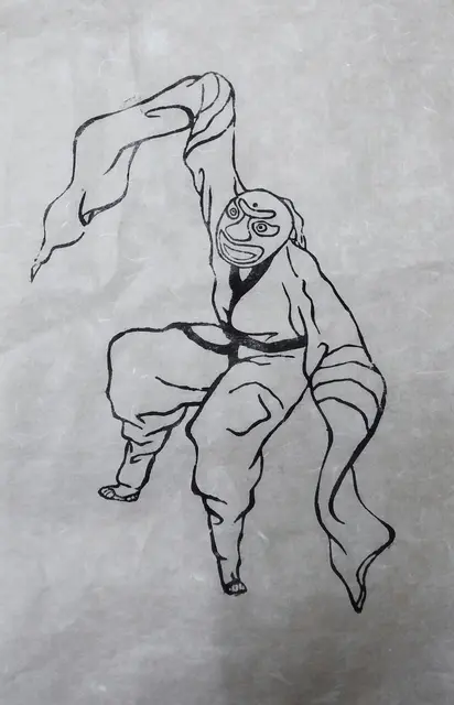 얼쑤 — 목판 작품